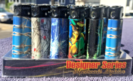 NEW 2 18ct DISPLAYS = 36 CRICKET LIGHTERS MINI STYLE ASSORTED DESIGNS - £25.00 GBP