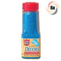 6x Shakers Cake Mate Decorating Decors Blue Crystals | 2.25oz | Fast Shi... - $25.64