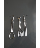 Knife-Spoon-Fork wire earrings - £20.60 GBP
