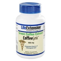 Life Extension CoffeeGenic Green Coffee Extract 400 mg., 90 Vegetarian C... - $24.00