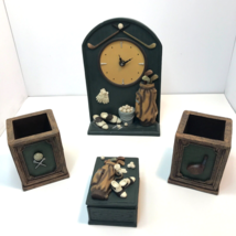 GOLF accessories Trinket Box Clock Link Collection by Artisan Flair Inc. Vintage - £15.58 GBP