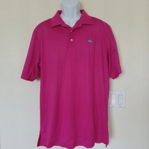 Peter Millar Mens Polo Shirt Size XL Fuchsia Pink Short Sleeve 100% Cotton - $28.47