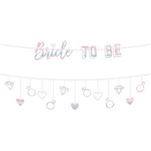 Bridal Party Supplies - Bride to Be Double Banner Garland Decorations Set - $10.79