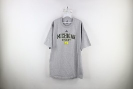 Adidas Mens XL Team Issued University of Michigan Hockey Short Sleeve T-Shirt - £39.52 GBP