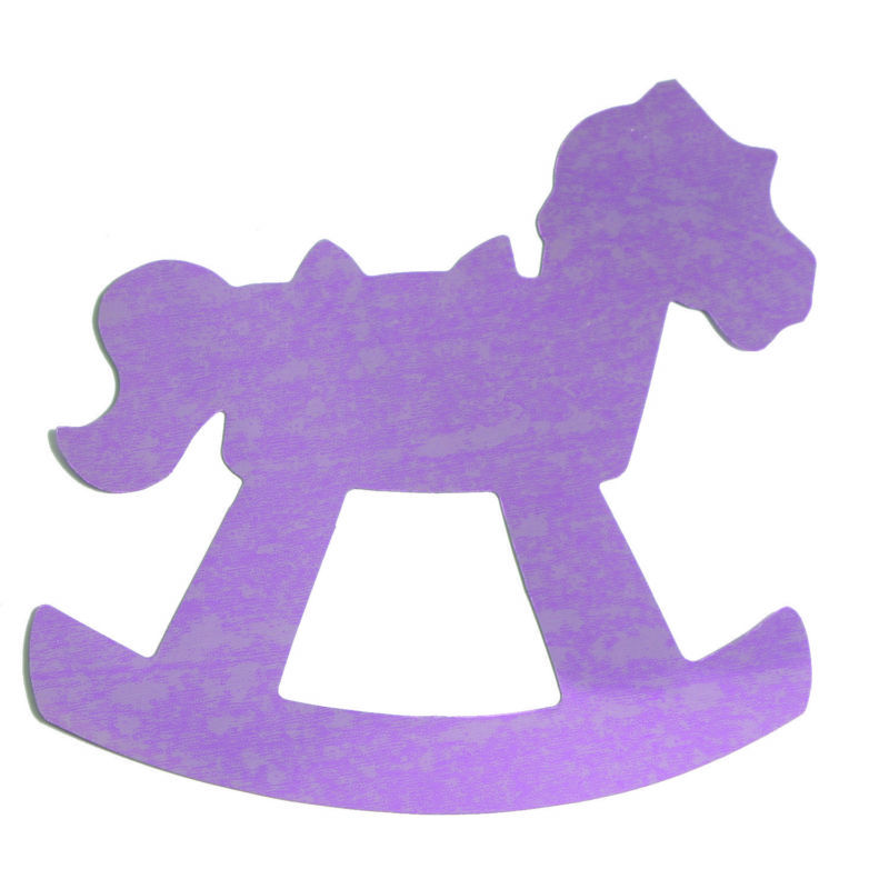 Cut- Out Shape - ROCKING HORSE 2.5" and 5.0" in 12 Colors (6283)