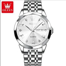 Men&#39;s Watches Rhombus Mirror Original Quartz Watch for Man Waterproof Lu... - £23.54 GBP