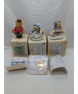 Lot Of (3) Winter Holiday Christmas Cherished Teddies Jeffrey Sonja And ... - $37.31 CAD