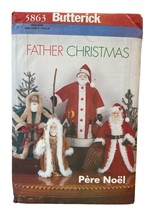 Butterick Sewing Pattern 5863 Father Christmas St. Nick Dolls 13&quot; 15&quot; 18&quot; - £7.18 GBP