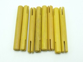 Tinkertoy Rods 8 Yellow Replacement Parts 3 inch Wooden Tinker Toy Pieces Sticks - $3.70