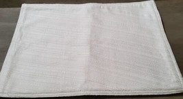 Nautica Home White Woven Placemats Set 4 19x13 Linen Dining Accents - £18.21 GBP