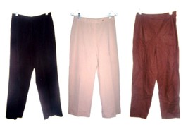 Dialogue Business Suit Pants in Khaki Tan, Black or Brown Sz 12/12P  - £21.52 GBP