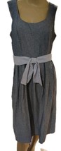 Robbie Bee Signature  Blue Chambray  Sleeveless  Dress Pockets Size 10P - $221.25 MXN