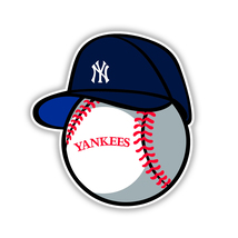 New York Yankees Ball Cap Logo Baseball Fan Sticker Vinyl Decal Waterproof - $4.50+