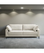 Corrigan Studio Jeses MINIMORE 84.3" Mid-Century Sofa – Off White Linen - $375.00