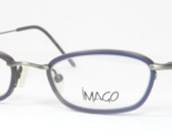 Vintage iMAGO MERIDIAN 13 Bleu/Violet/Gris Rare Unique Lunettes 46-19-150mm - $86.48
