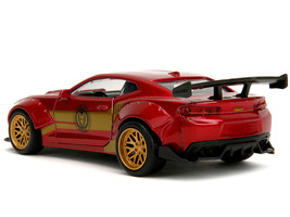 2016 Chevrolet Camaro Red Metallic and Gold and Iron Man Diecast Figure &quot;The Av - £15.49 GBP