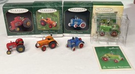 Hallmark 2000 &amp; 2005 Christmas Ornament Miniature Antique Tractors Lot Of 4 - £9.15 GBP