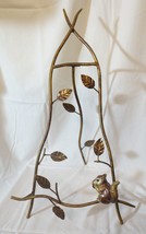 Large Art Display Easel Antique Gold  with cute rotating squirrel &amp; leaves 20&quot; - £36.05 GBP
