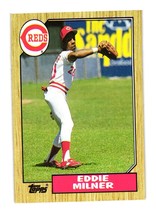 1987 Topps #253 Eddie Milner Cincinnati Reds - £3.14 GBP