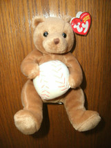 Ty Beanie Baby Shortstop w/ tags nr mnt plush stuffed animal brown baseb... - £5.97 GBP