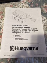 Husqvarna Owner&#39;s Manual Model Number H34 6SL Mower Grass Catcher *Manua... - £7.77 GBP