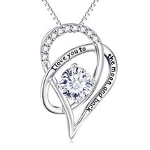 Mother&#39;s Day! I Love You To The Moon &amp; Back  Elements Necklace in 14K - £6.77 GBP+