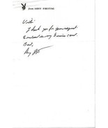 Arny Freytag Signed Handwritten Note on Personal Playboy Letterhead - £31.10 GBP