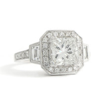 Authenticity Guarantee 
GIA Cushion Halo Princess Diamond Engagement Ring 14K... - £9,588.27 GBP