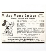 1947 Mickey Mouse Cartoon Home Movies Advertisement Vintage Disney Film E8G - $551.07 MXN