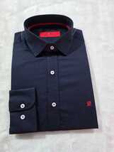 Carolina Herrera Men's Classic Dress Shirt Navy Blue – Size L - $99.00