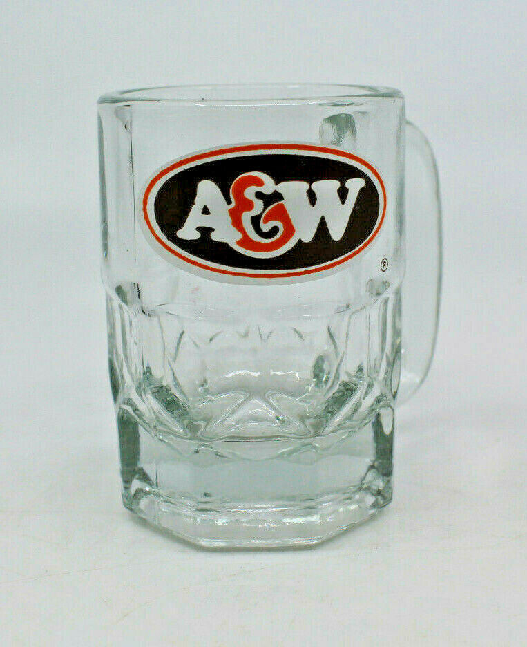 Primary image for A&W Canada Root Beer Special Edition Glass Mini Mug Cup Logo 3 1/8" Tall Vintage