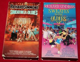 RICHARD SIMMONS Sweatin To The Oldies 1 &amp; 2 VHS Tapes RARE Exercise - $9.88