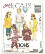McCall&#39;s Sewing Pattern 5724 Easy Girl&#39;s Top Skirt Leggings Size 4,5,6 - $17.77 CAD