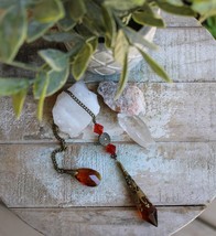 Pretty Brown Crystal and Glass Pendulum - $16.95