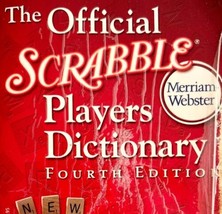 Official Scrabble Player Dictionary 4th Edition PB Merriam Webster Game #1 BKBX8 - $9.99