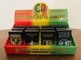BOB MARLEY FULL BOX SET OF FLIP TOP OIL LIGHTERS (12 TOTAL) - $48.72 CAD