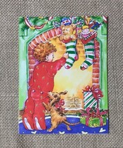 Vintage Holiday Card Angela Ackerman Twas The Night Before Christmas Chi... - $3.96