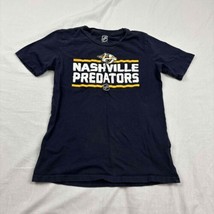 NHL Kids Graphic Print T-Shirt Navy Hockey Nashville Predators Crew Neck... - $9.90