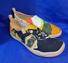 Men Size 10 UIN Slip On Shoes Canvas Comfortable Loafers &quot;Black Cat&quot; - $861.34 MXN