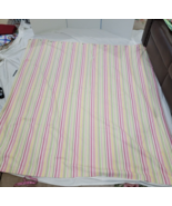 Pottery Barn Kids 72&quot;x72&quot; Shower Curtain Pink Yellow Green Striped Beach... - $39.99