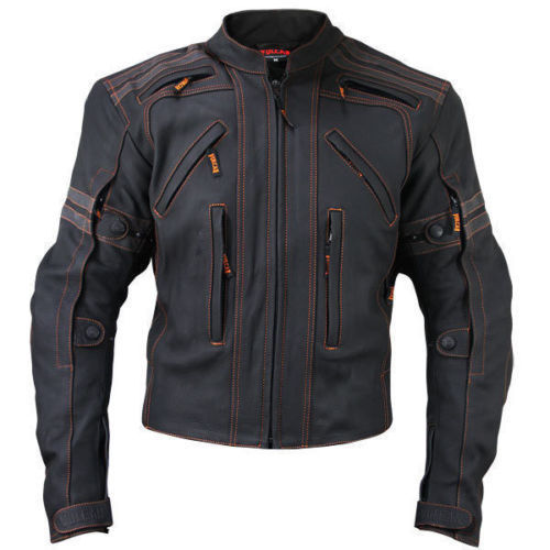Vulcan Men's VTZ-910 Street Biker Jacket Premium Cowhide Genuine Leather 2019