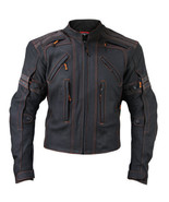 Vulcan Men&#39;s VTZ-910 Street Biker Jacket Premium Cowhide Genuine Leather... - £144.57 GBP