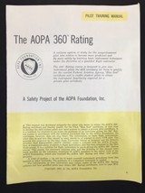 The AOPA 360° Rating Pilot Training Manual Booklet 1961 AOPA Foundation Inc - £11.58 GBP