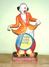 Vintage Clown Figurine by Giftables Porcelain 1970s 8 1/2&quot; Tall - £11.18 GBP