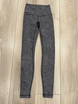 Lululemon 28” Wunder Under HR Tight LW5AXCS Black Gray Tweed Size 4 - $468.93 MXN