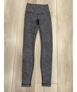 Lululemon 28” Wunder Under HR Tight LW5AXCS Black Gray Tweed Size 4 - $468.93 MXN