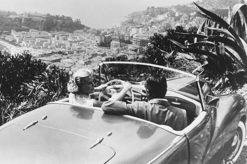 To Catch A Thief Grace Kelly Cary Grant in Sunbeam Alpine overlooking Monaco 18x - $23.99