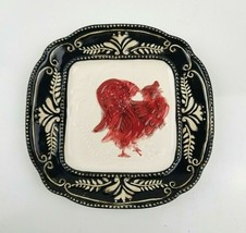 Heather Goldminc Blue Sky Clayworks Chicken Rooster Decorative Plate 8 1... - $28.99