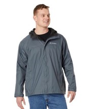 Columbia Rain Jacket Mens Gray Water light II Size 4X Light Weight Omni Tech - £44.24 GBP