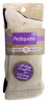 2 Pairs Pack -  Peds Pediquette Women&#39;s Socks BISQUE/BROWN Shoe Sz 5-10 NWT - $240.27 MXN